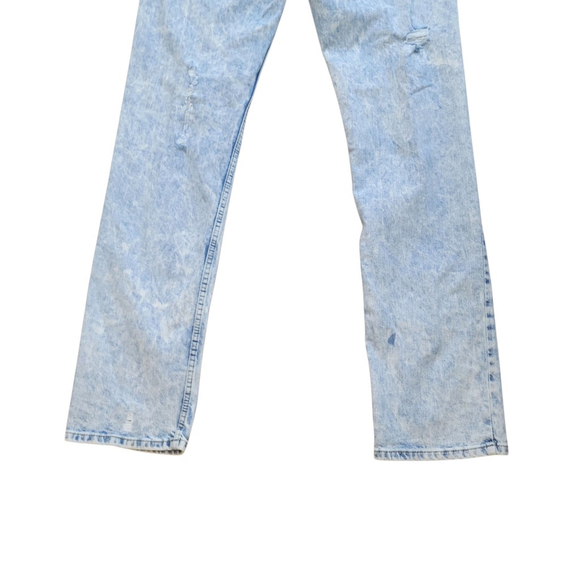 Levi's 514 Stone-Washed Distressed Straight Jeans Size 33/34 Men's - Picture 6 of 11